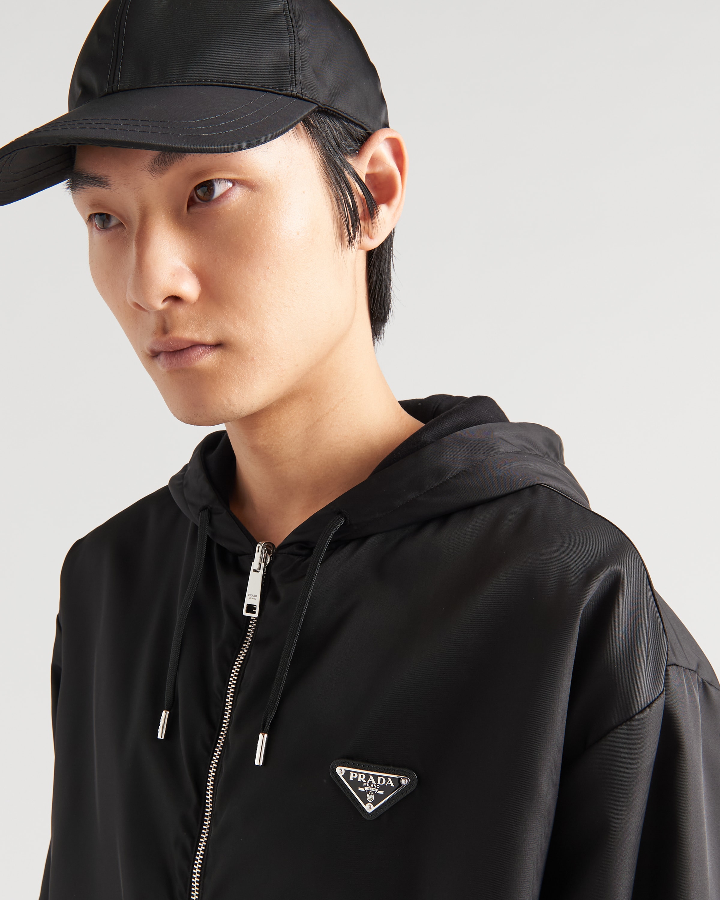 Prada nylon new arrivals hoodie