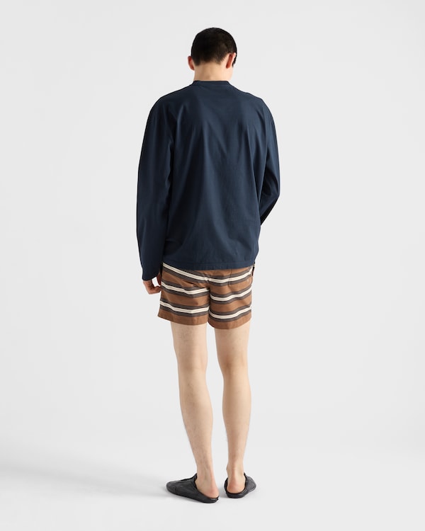 T-shirt en coton à manches longues - Bleu Baltique T-shirt en coton à manches longues - Bleu Baltique