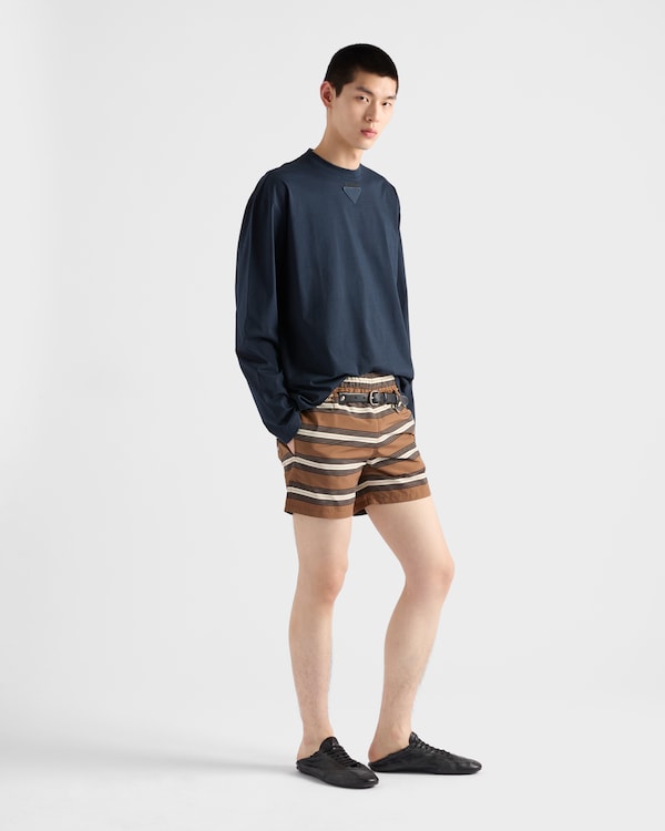 T-shirt en coton à manches longues - Bleu Baltique T-shirt en coton à manches longues - Bleu Baltique