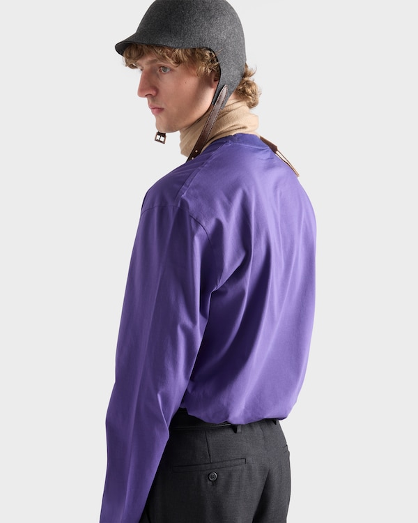 Langärmliges T-Shirt aus Baumwolle - Violett Langärmliges T-Shirt aus Baumwolle - Violett