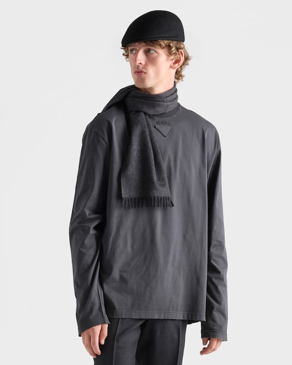 Long-sleeved cotton T-shirt - Lead Gray Long-sleeved cotton T-shirt - Lead Gray