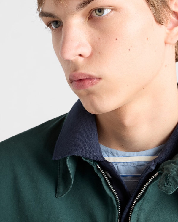 Long-sleeved cotton polo shirt - Navy Long-sleeved cotton polo shirt - Navy