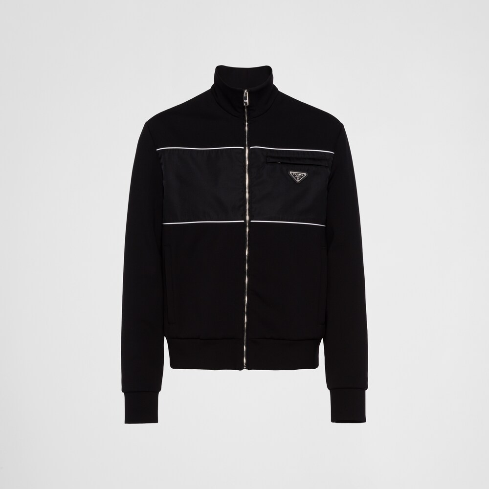 Prada Sweat-shirt avec détails en Re-Nylon 1