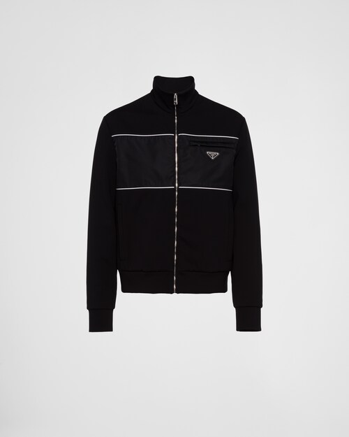 Prada Sweat-shirt avec détails en Re-Nylon 1