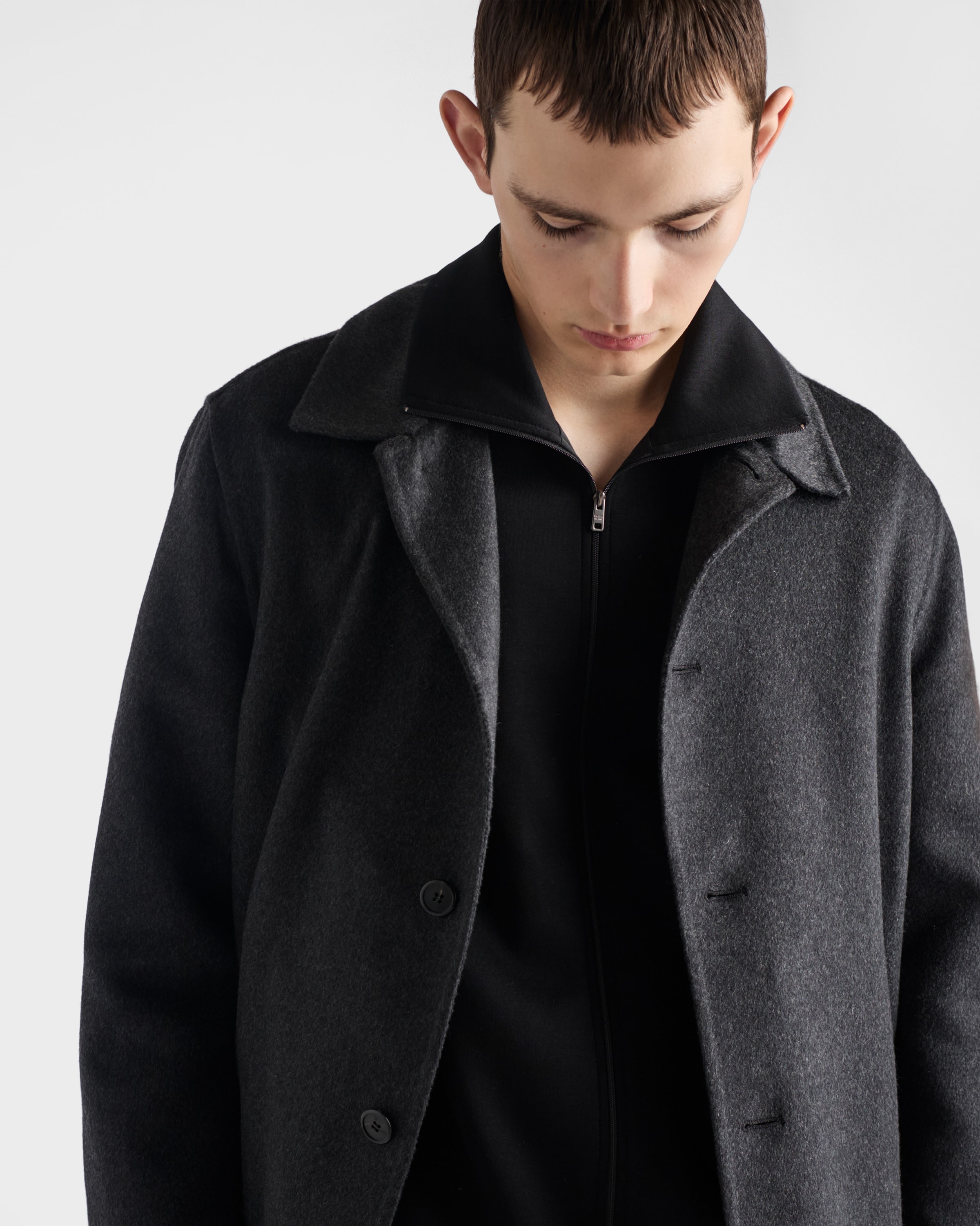 Black Technical cotton blouson jacket | PRADA