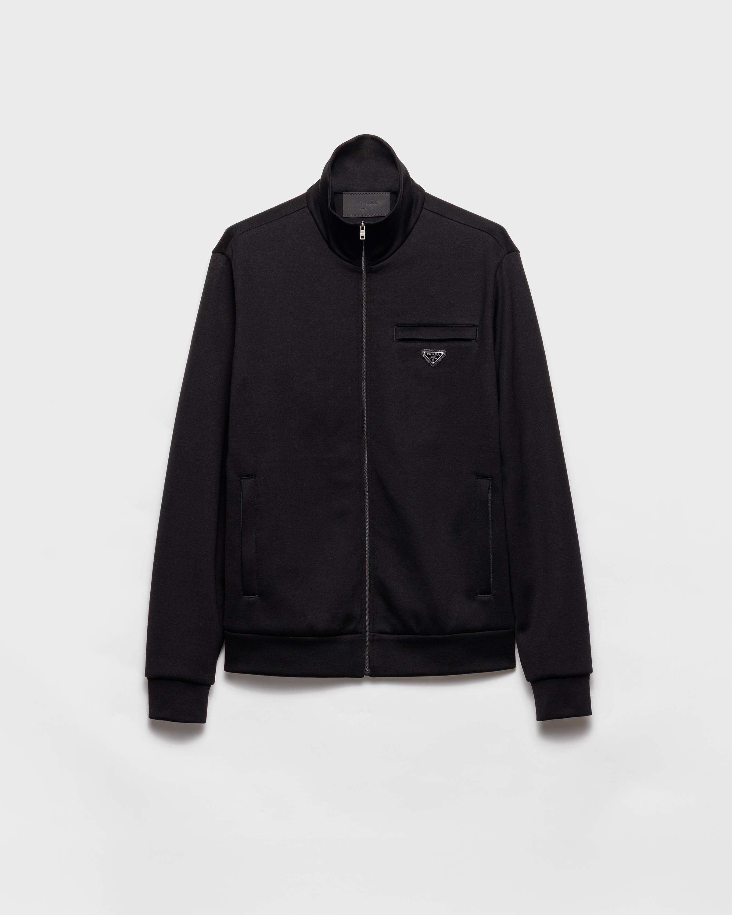 Prada Technical Cotton Blouson Jacket, Man, Black, Size M