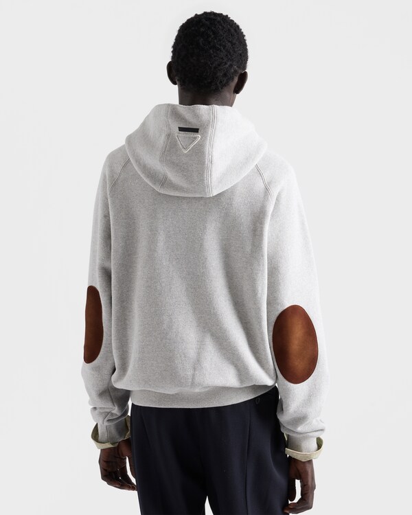 Cotton fleece hoodie - Grey Cotton fleece hoodie - Grey