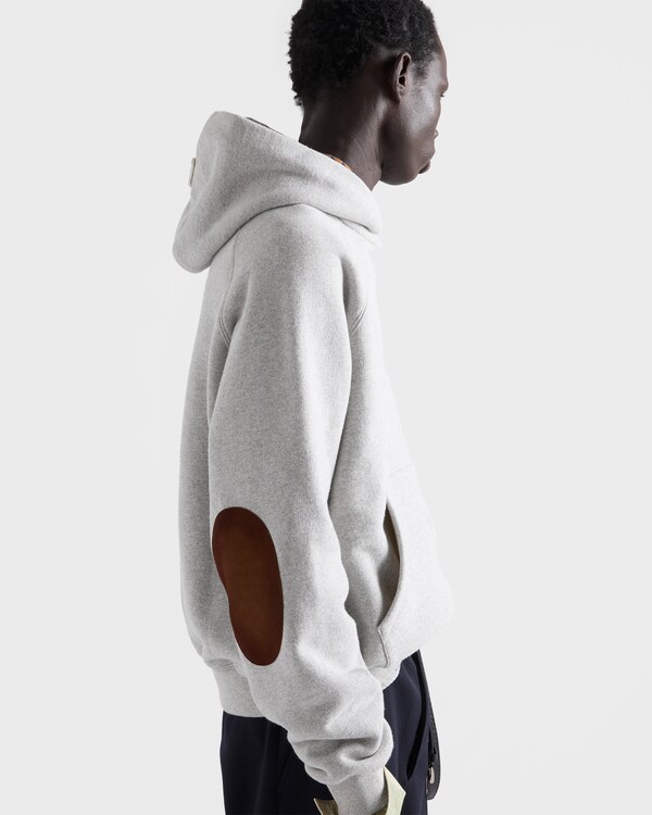 Cotton fleece hoodie - Grey Cotton fleece hoodie - Grey