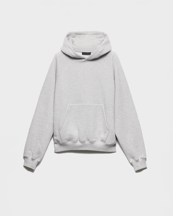Cotton fleece hoodie - Grey Cotton fleece hoodie - Grey