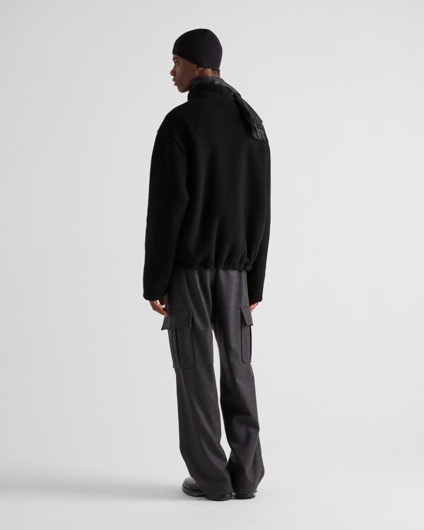 Cardigan réversible en molleton et cachemire Cardigan réversible en molleton et cachemire