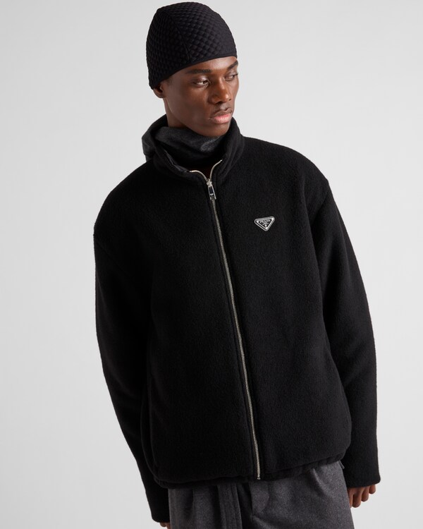 Cardigan réversible en molleton et cachemire Cardigan réversible en molleton et cachemire