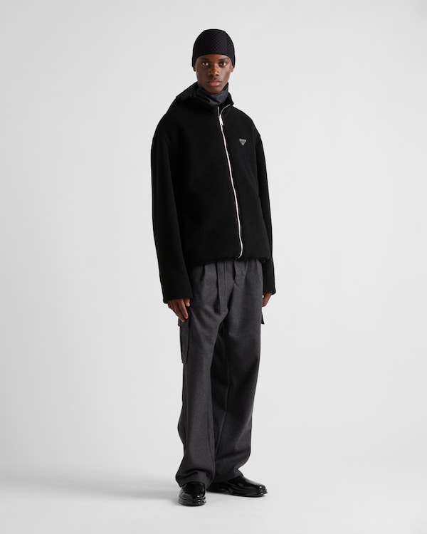 Cardigan réversible en molleton et cachemire Cardigan réversible en molleton et cachemire