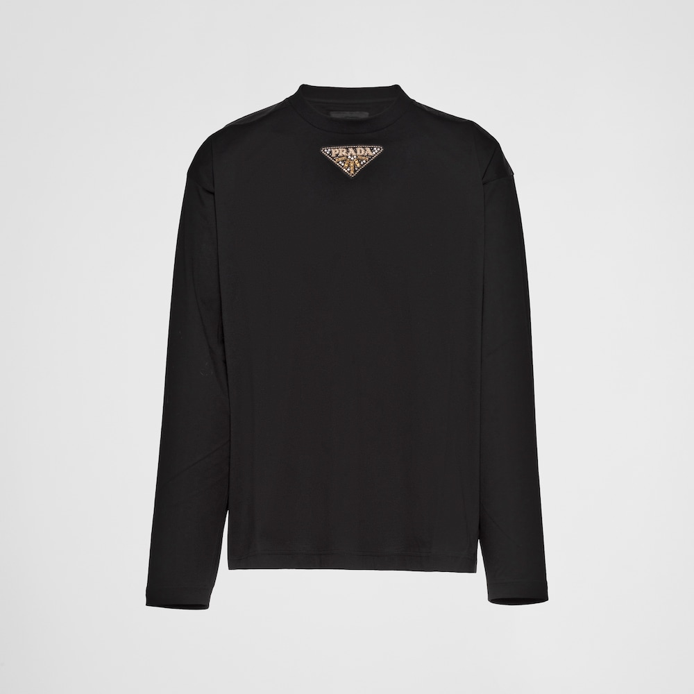 Prada Long-sleeved jersey and Re-Nylon T-shirt 1