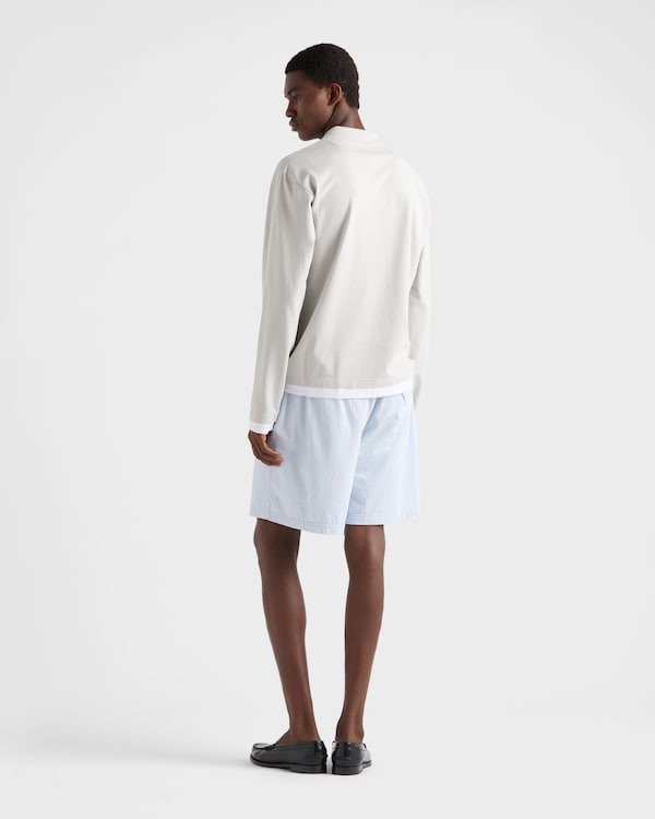 Polo en coton - Gris Marbre / Blanc Polo en coton - Gris Marbre / Blanc