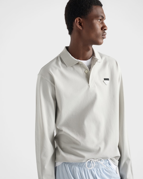 Polo en coton - Gris Marbre / Blanc Polo en coton - Gris Marbre / Blanc