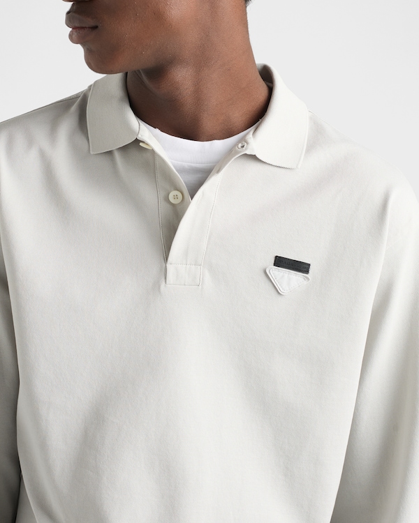 Polo en coton - Gris Marbre / Blanc Polo en coton - Gris Marbre / Blanc