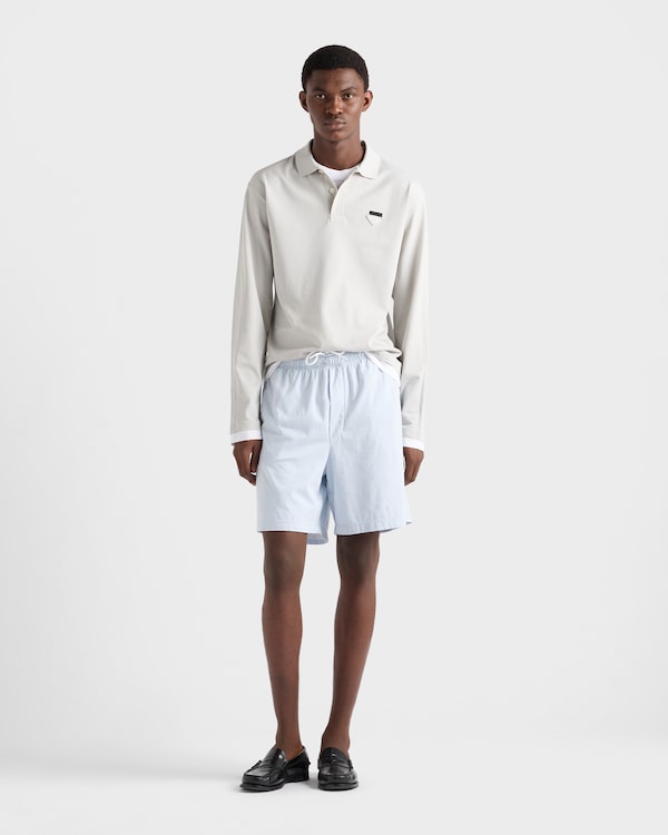 Polo en coton - Gris Marbre / Blanc Polo en coton - Gris Marbre / Blanc