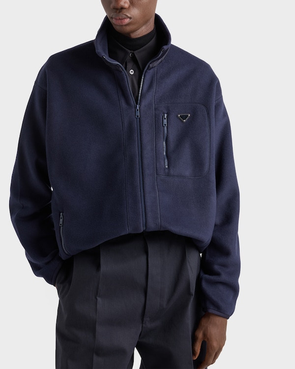 Fleece blouson jacket - Navy Fleece blouson jacket - Navy