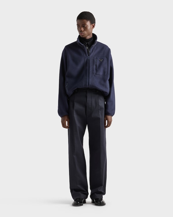 Fleece blouson jacket - Navy Fleece blouson jacket - Navy