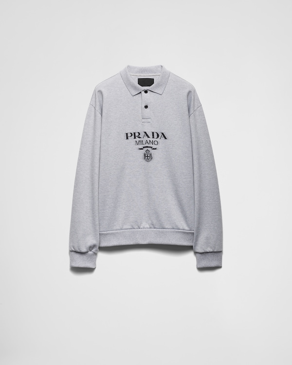 Natural Cotton fleece hoodie | PRADA