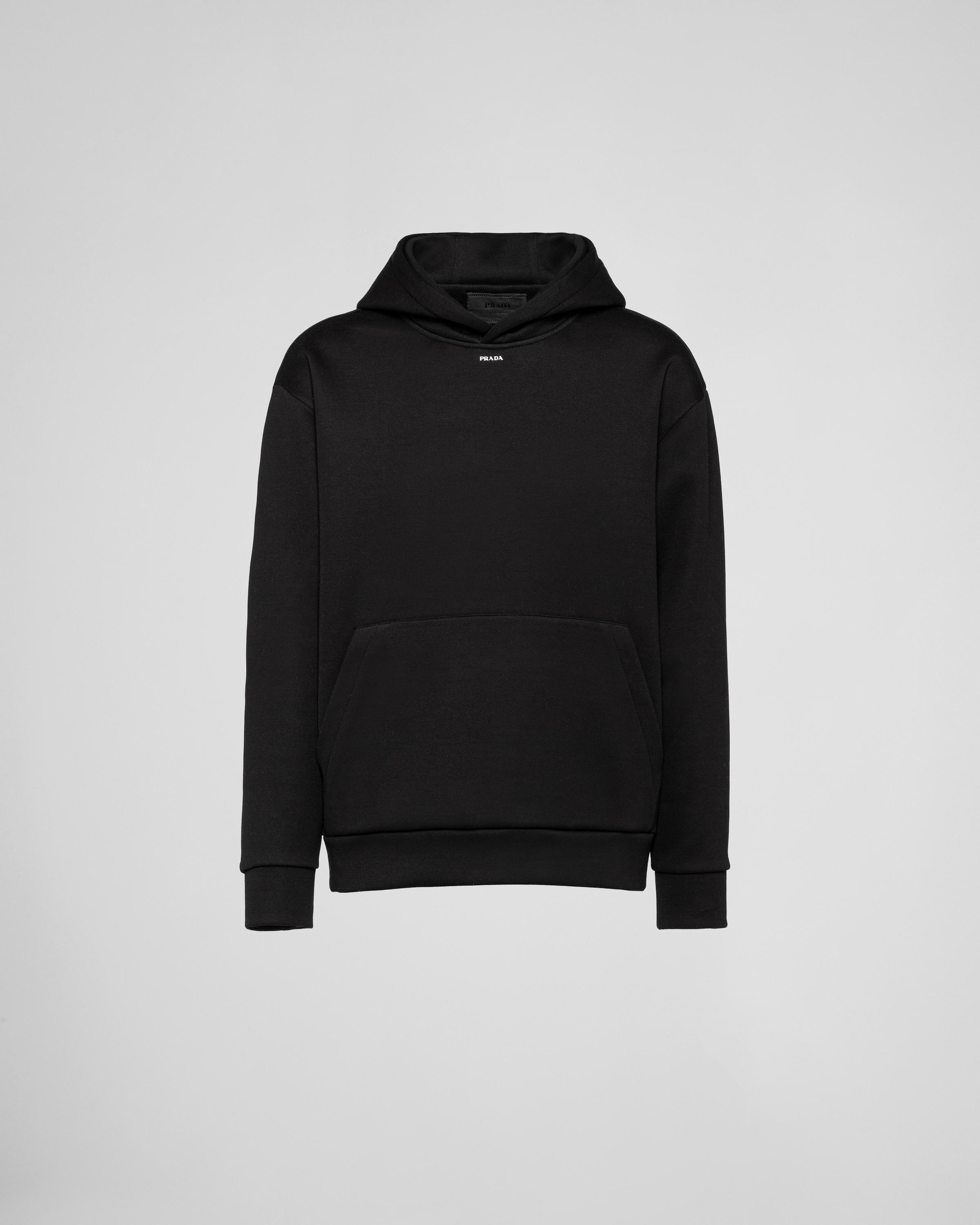 Technical cotton hoodie