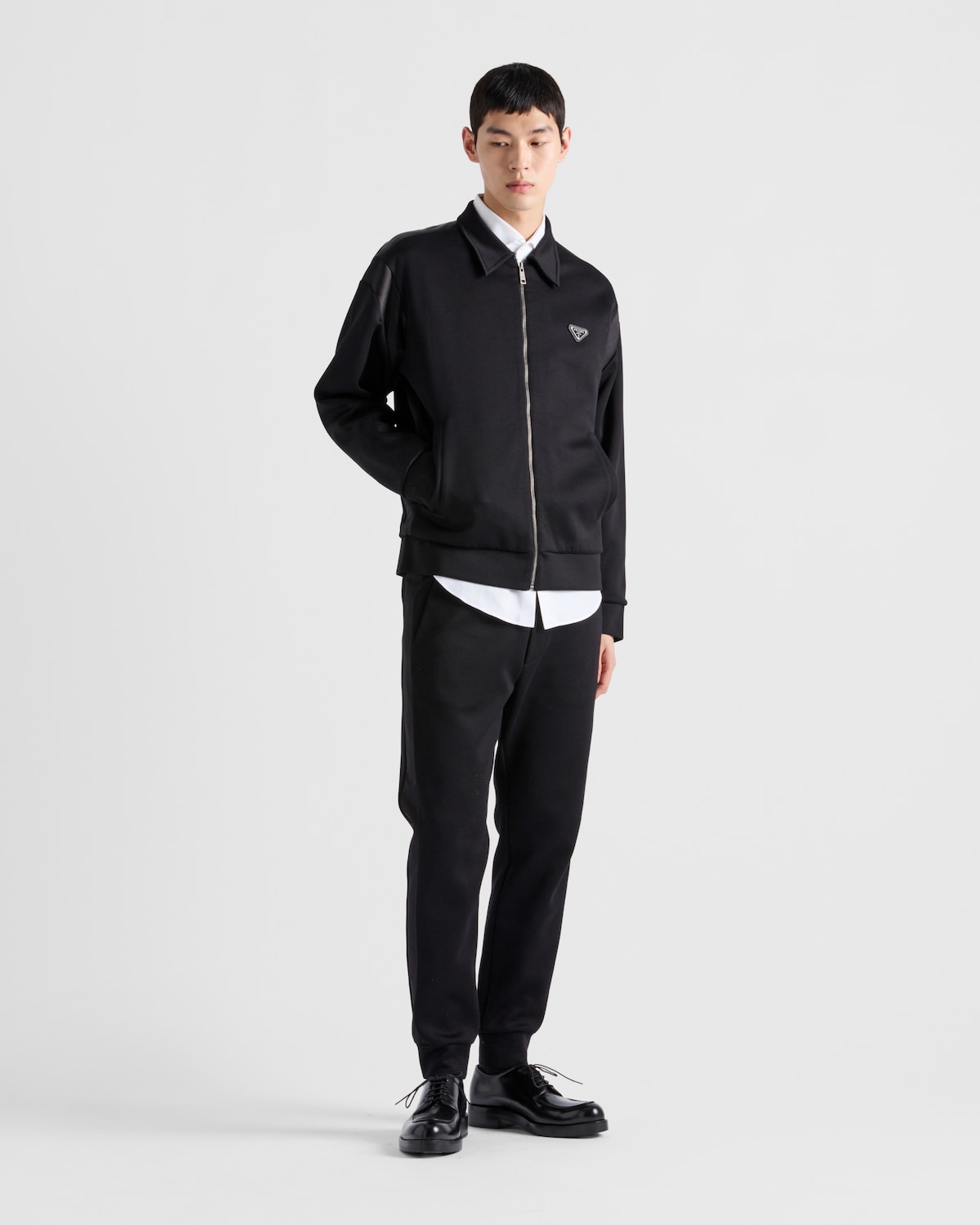 Prada Cárdigan de felpa técnica con detalles de duchesse