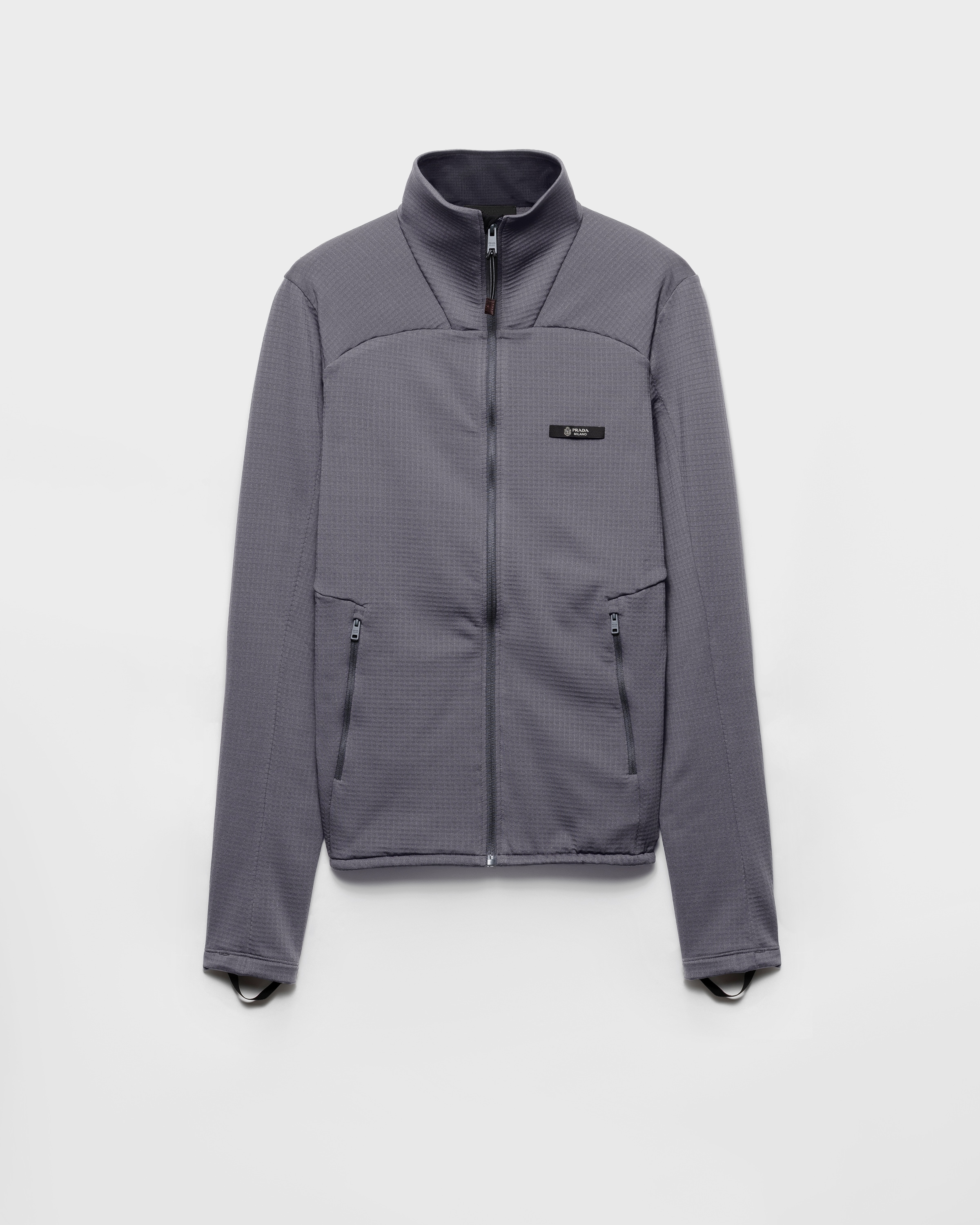 Prada Blouson En Tissu Technique, Homme, Hématite, Taille S