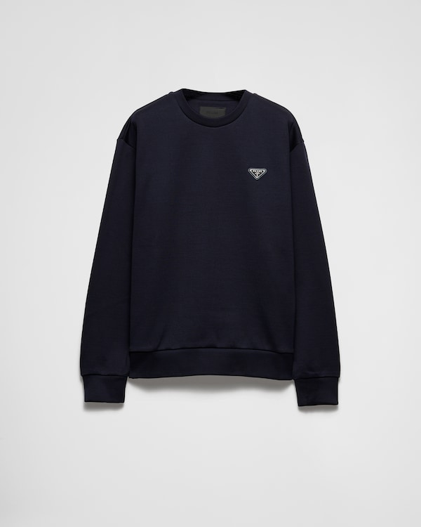 ネイビー コットン スウェットシャツ | PRADA