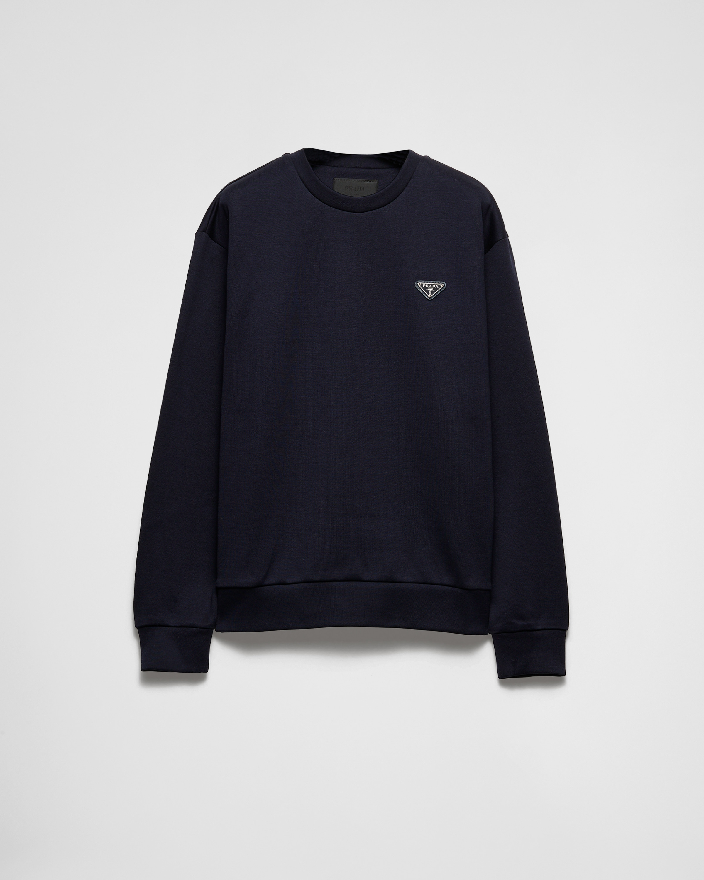 Prada Technical Cotton Sweatshirt, Man, Navy, Size S