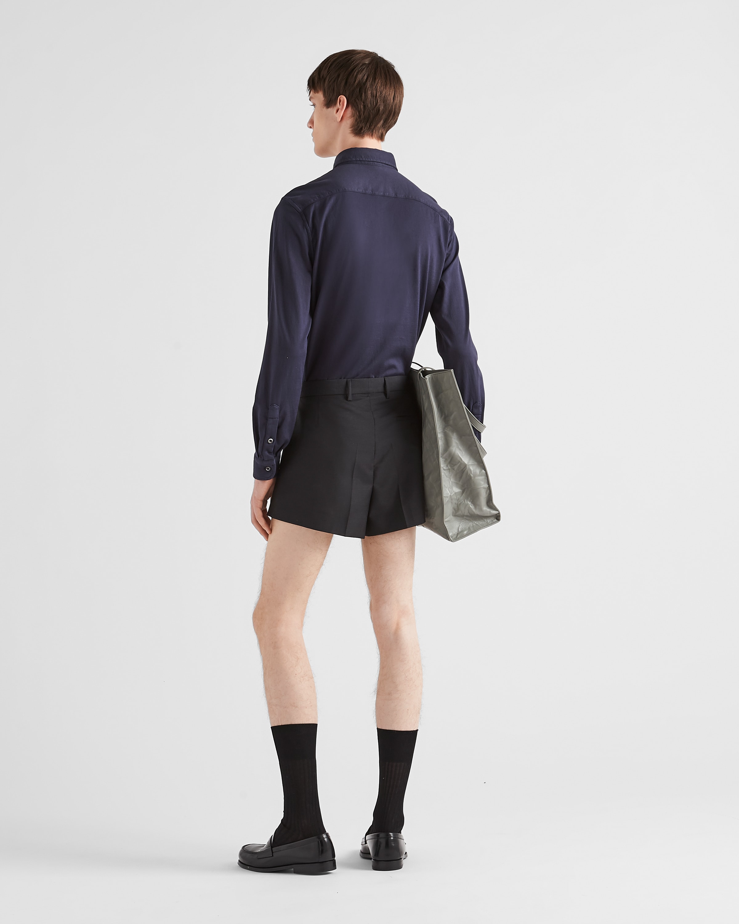 ネイビー コットン シャツ | PRADA