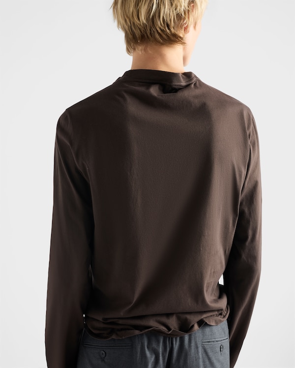 Shapeable long-sleeved cotton T-shirt Shapeable long-sleeved cotton T-shirt