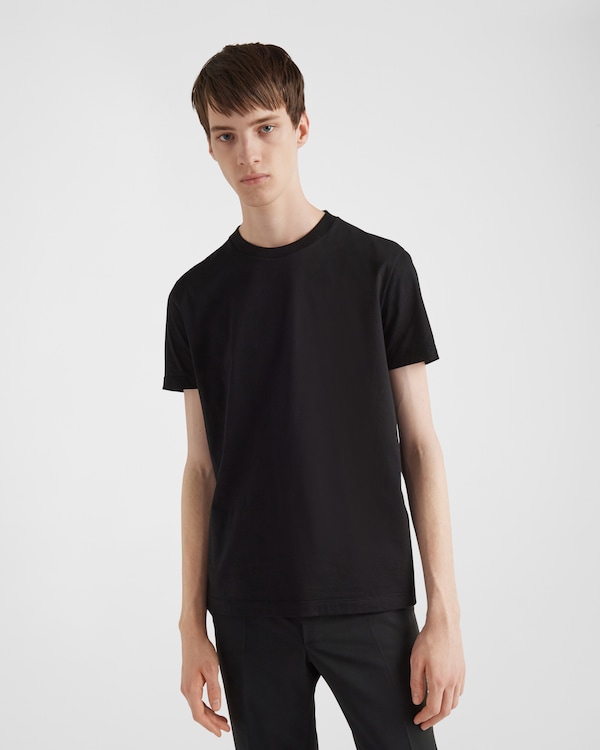 Three Pack Cotton Jersey T-Shirts - Black Three Pack Cotton Jersey T-Shirts - Black