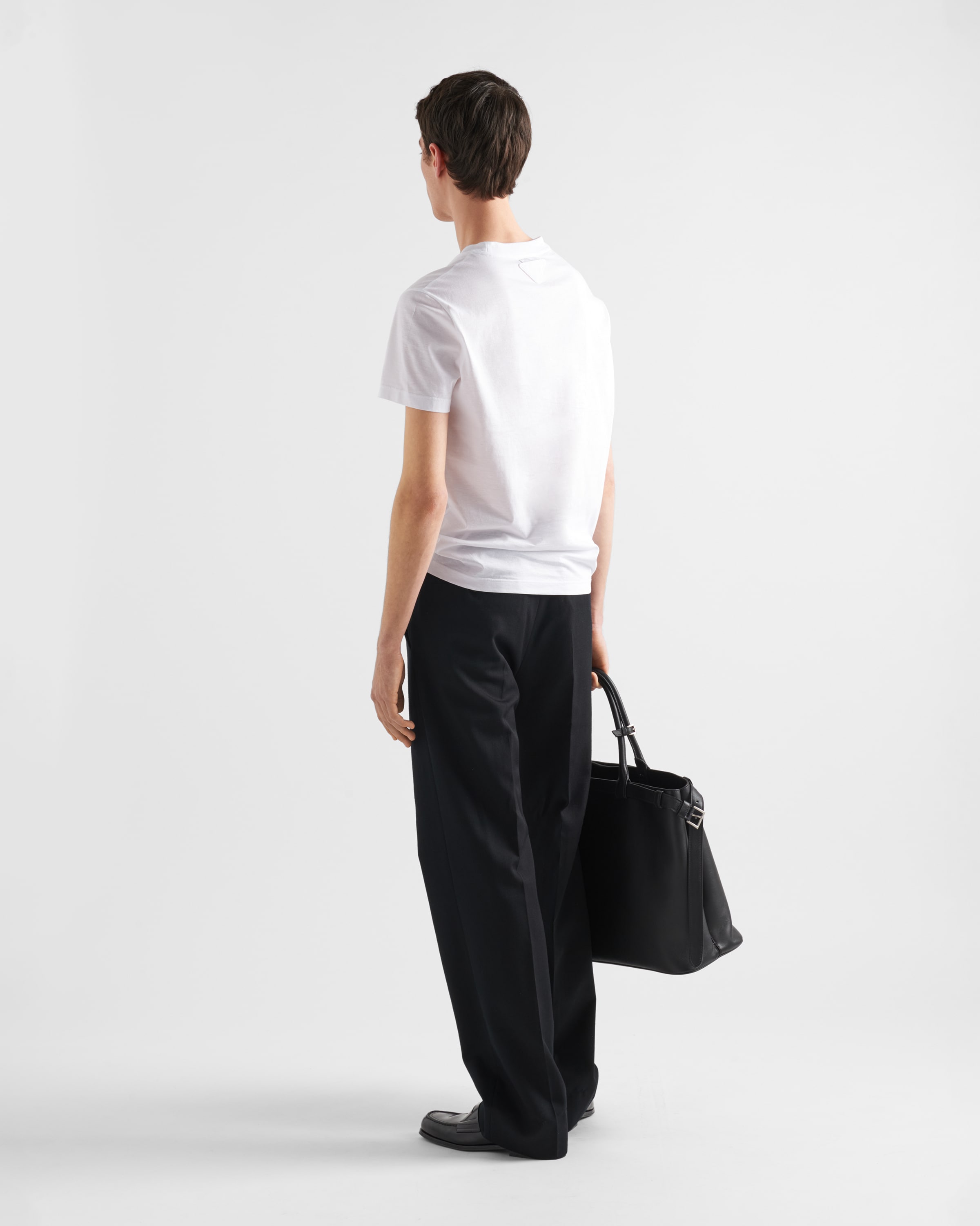 White Three Pack Cotton Jersey T shirts PRADA