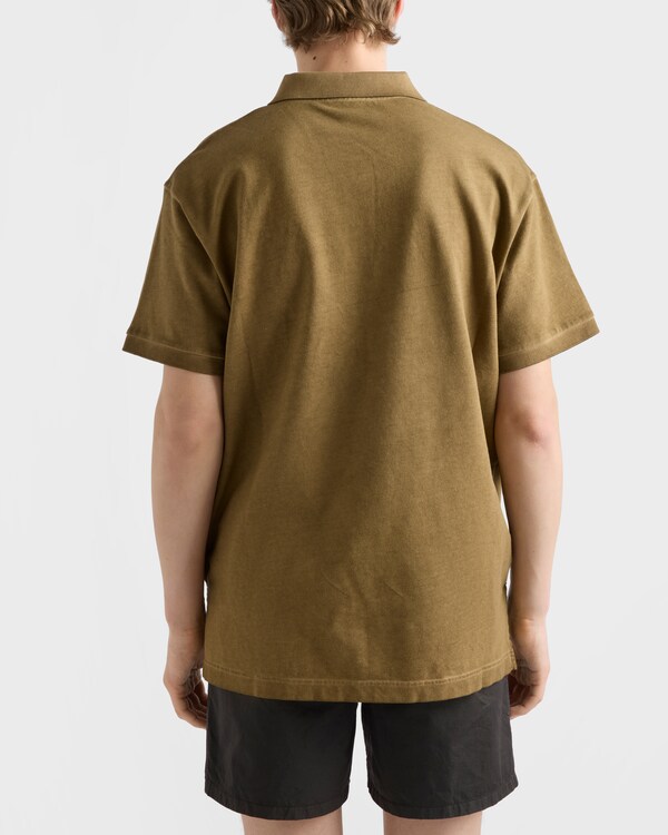Garment-dyed cotton polo shirt - Coffee Garment-dyed cotton polo shirt - Coffee