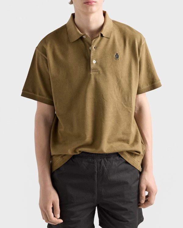 Garment-dyed cotton polo shirt - Coffee Garment-dyed cotton polo shirt - Coffee