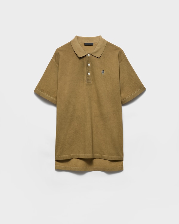 Garment-dyed cotton polo shirt - Coffee Garment-dyed cotton polo shirt - Coffee