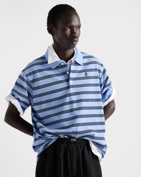 Garment-dyed cotton polo shirt - Periwinkle/Blue Garment-dyed cotton polo shirt - Periwinkle/Blue