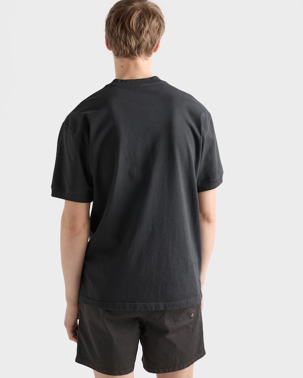Short-sleeved cotton T-shirt - Asphalt Gray Short-sleeved cotton T-shirt - Asphalt Gray