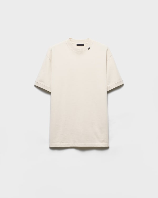 Short-sleeved cotton T-shirt - Chalk White Short-sleeved cotton T-shirt - Chalk White