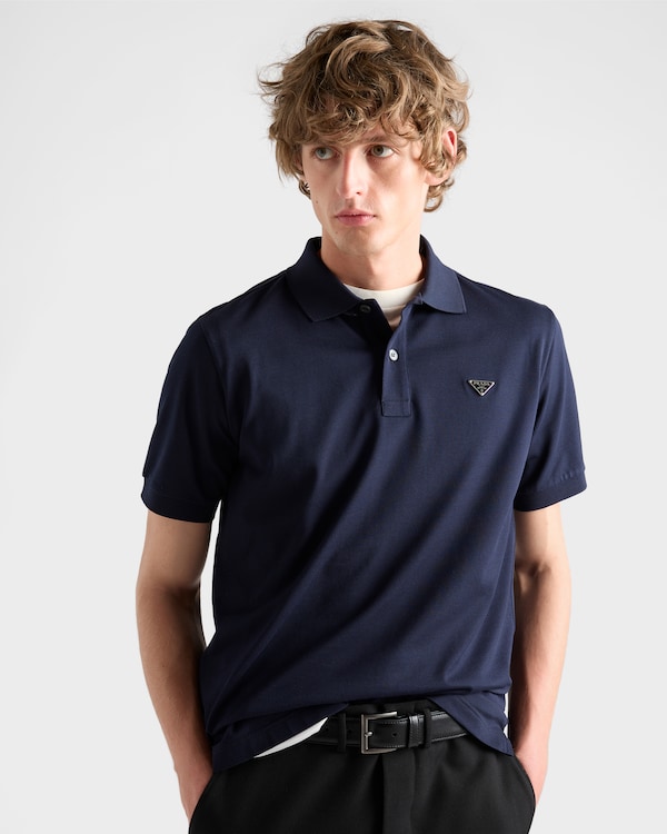 Polo en piqué - Bleu Polo en piqué - Bleu