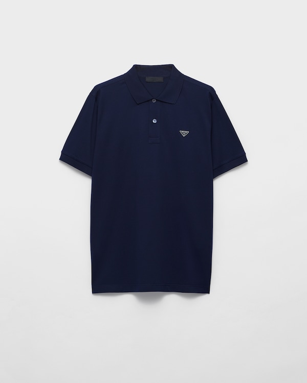Polo en piqué - Bleu Polo en piqué - Bleu