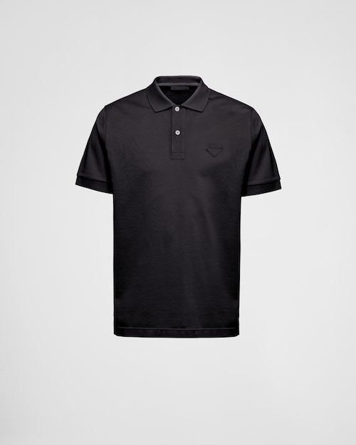 Black Piqué polo shirt | Prada Black Piqué polo shirt | Prada