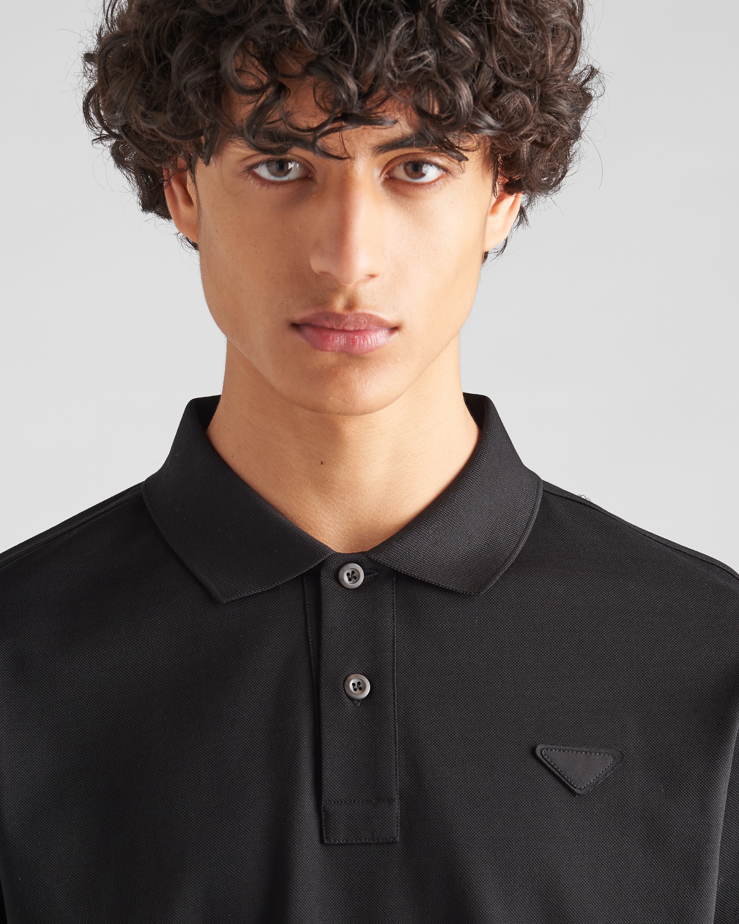 Prada pique polo shirt best sale