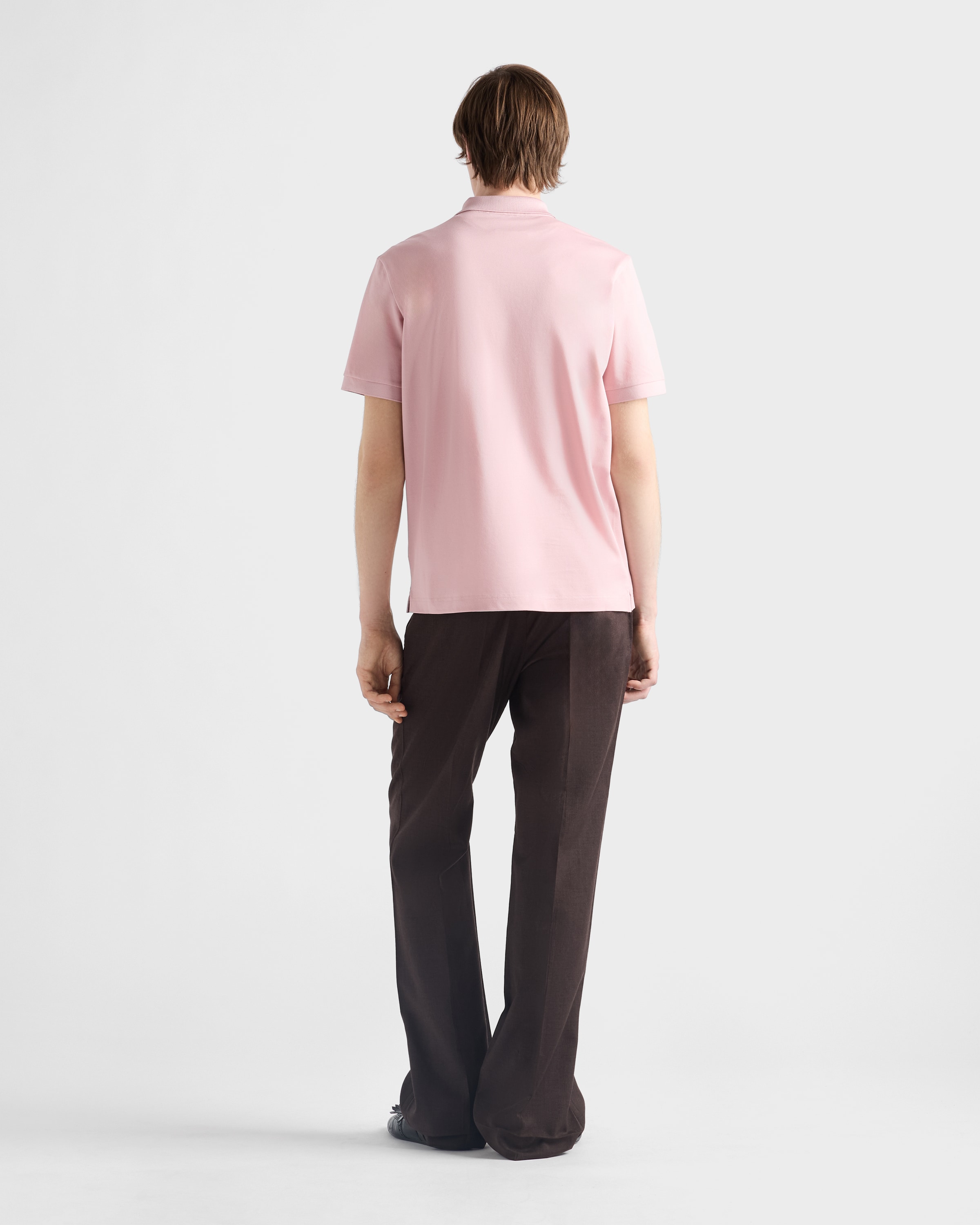 Pink Piqué polo shirt | PRADA