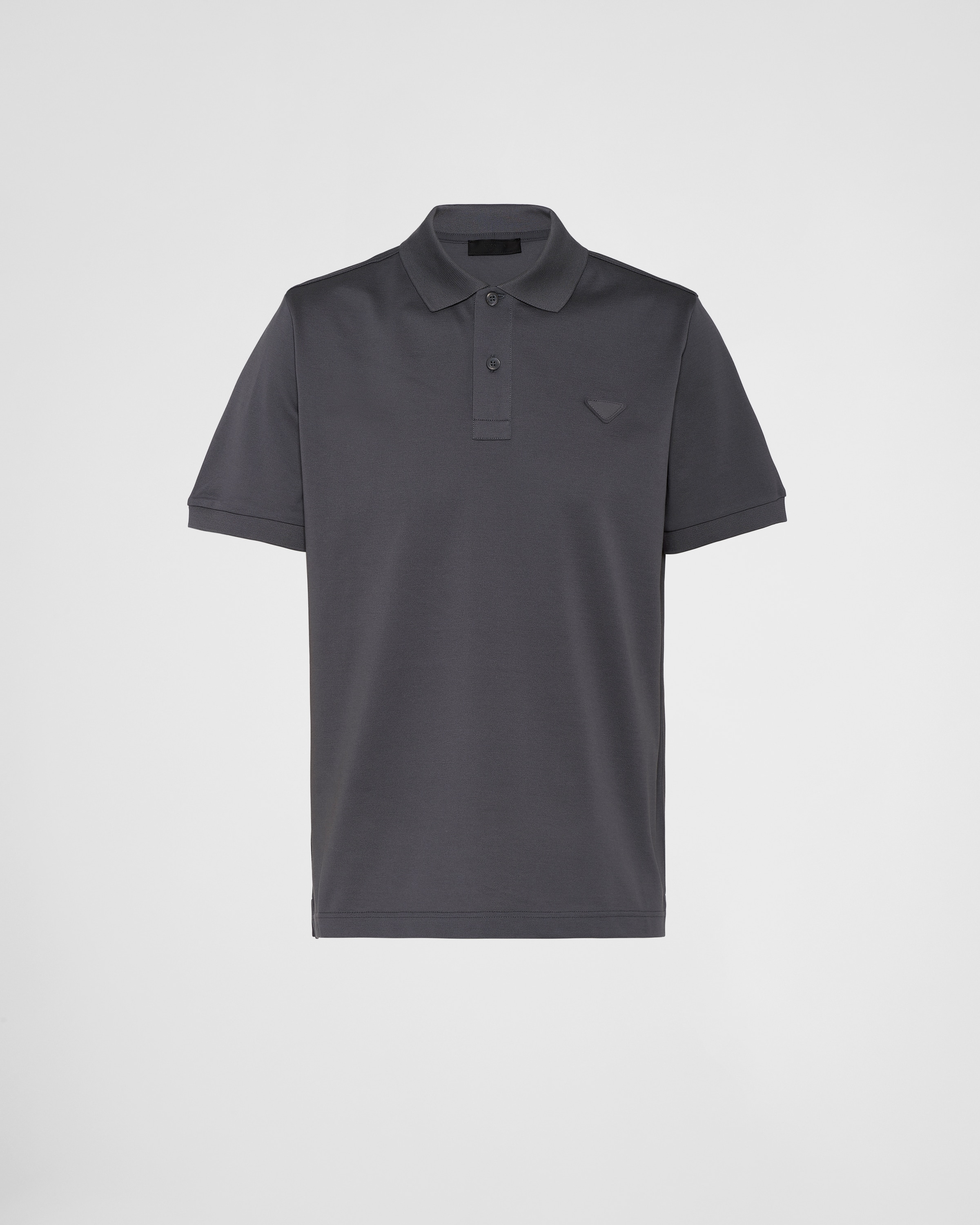 Iron Gray Pique Polo Shirt PRADA