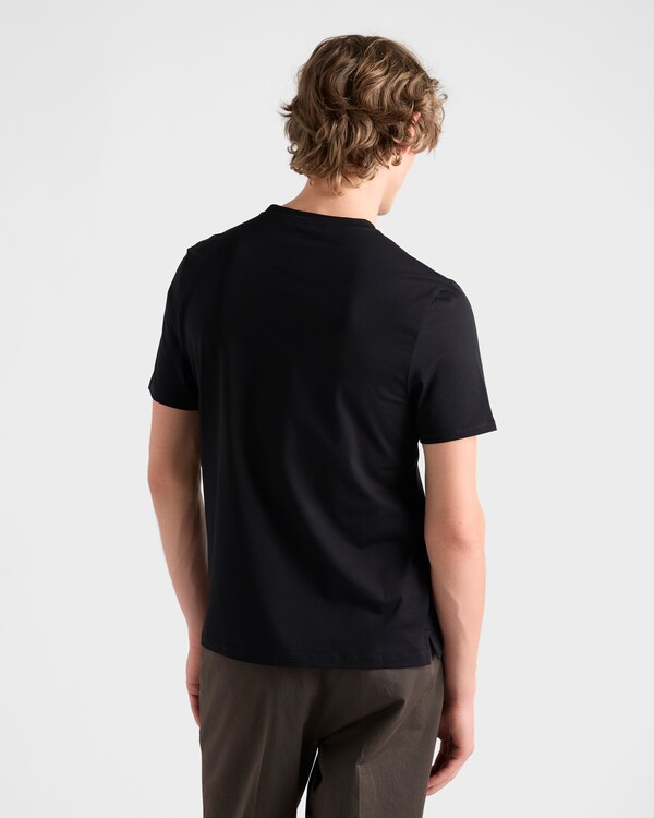 T-shirt en coton stretch - Noir T-shirt en coton stretch - Noir