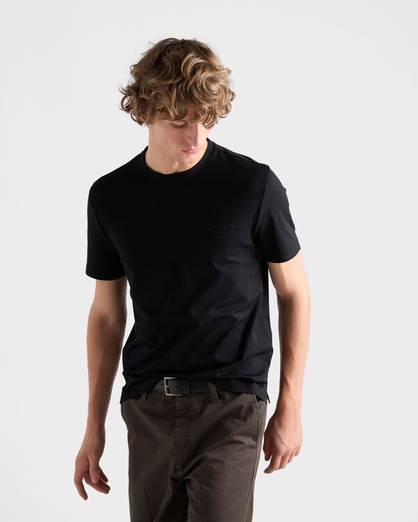 T-shirt en coton stretch - Noir T-shirt en coton stretch - Noir