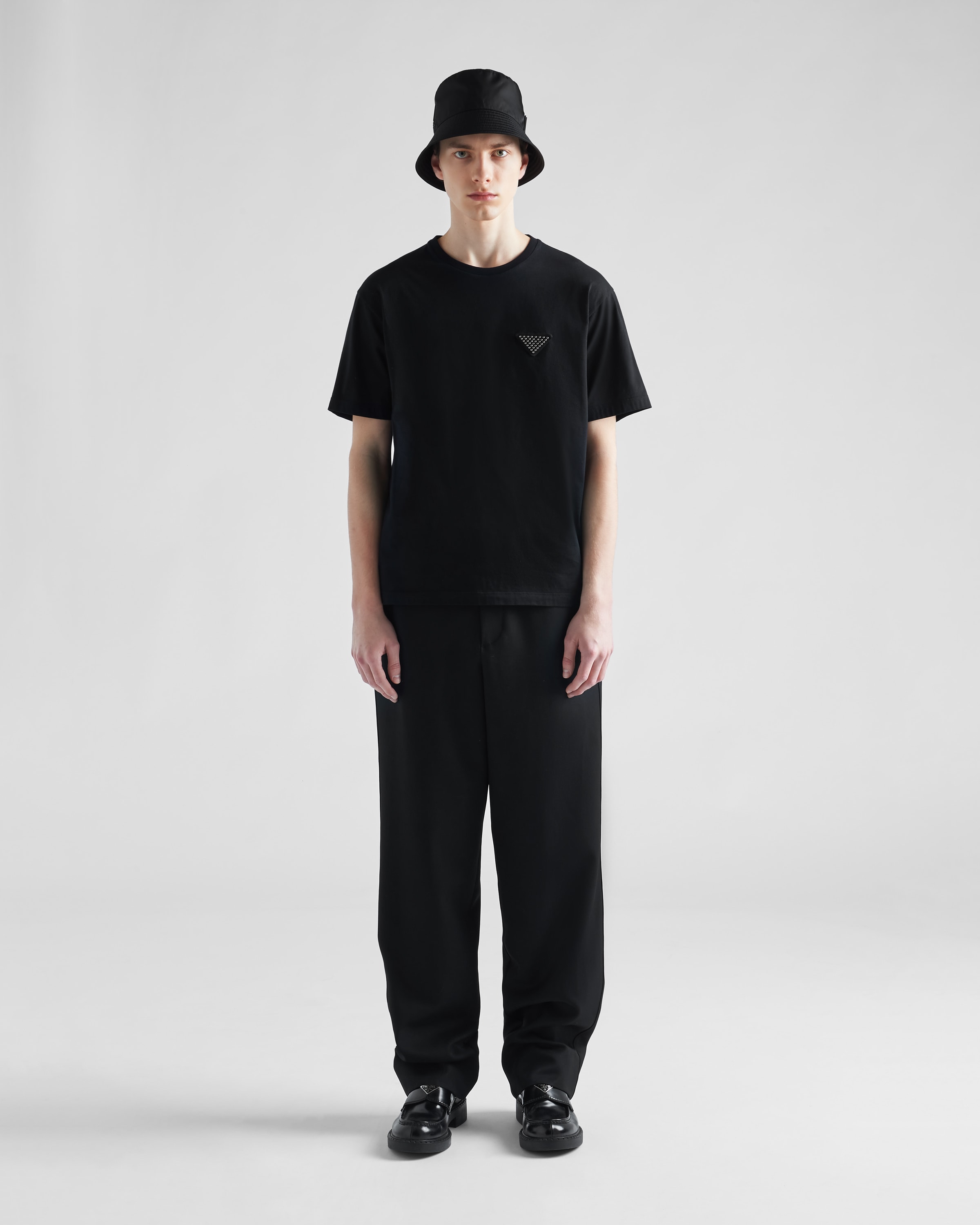 Black Cotton T-shirt | Prada Black Cotton T-shirt | Prada