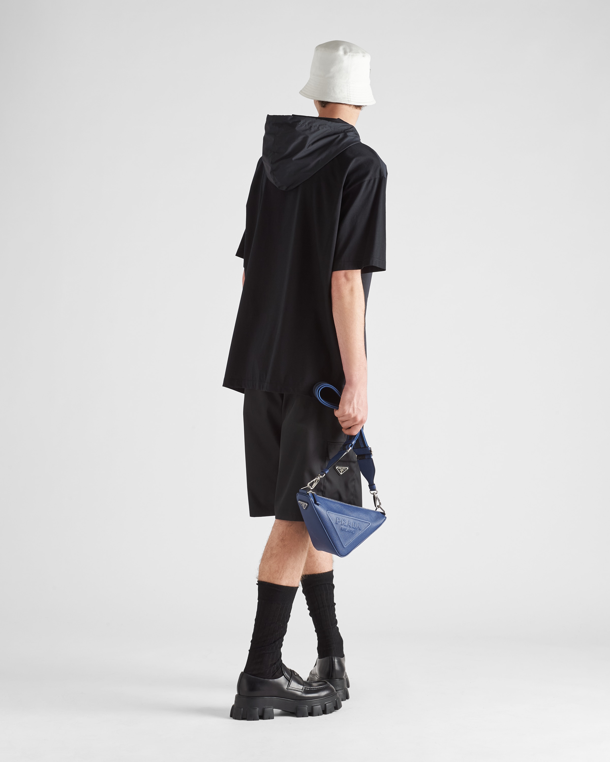 Prada تيشيرت من الجيرسيه والقطن التقني 5