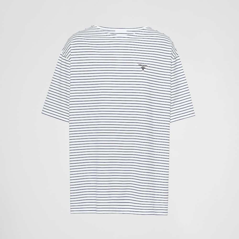 Prada Camiseta ampla em algodão listrado 1